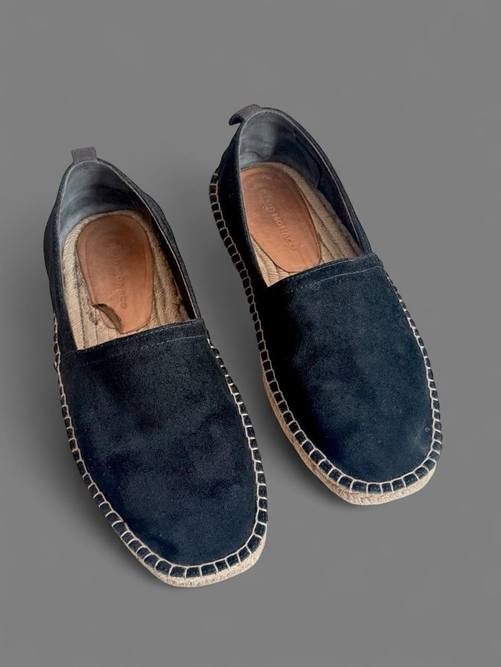 Club Monaco Men's Dark Navy Suede Slip-On Espadrilles Size 8.5
